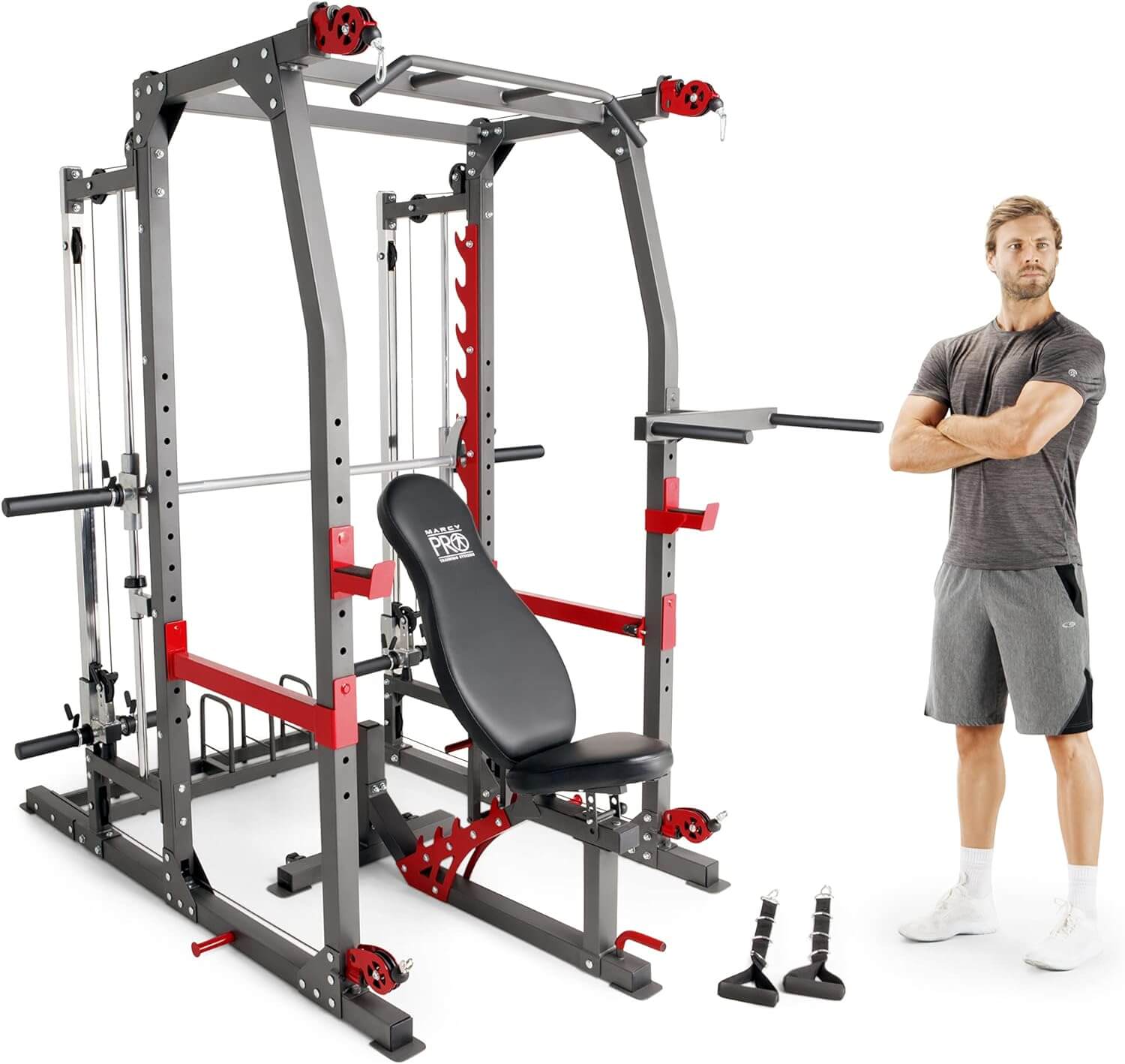 Marcy Pro Smith Machine Weight Bench Home Gym SM-4903