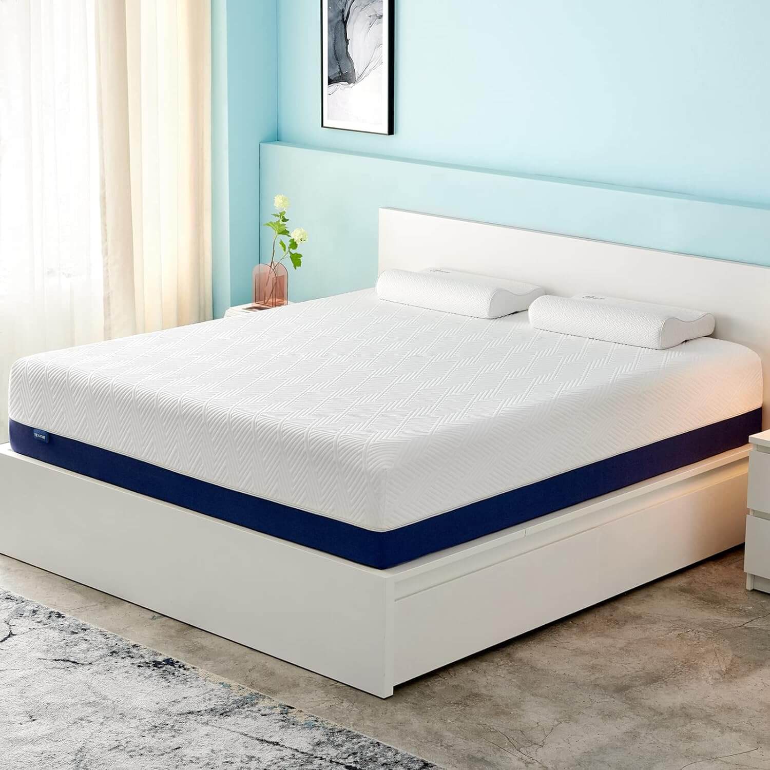 IYEE NATURE Cooling-Gel Memory Foam Breathable Bed Mattress