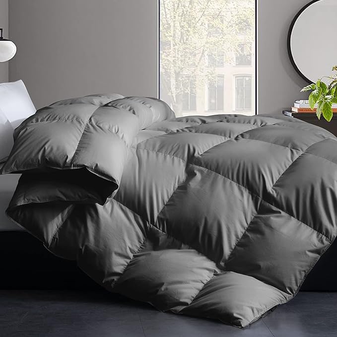 Cosybay 100% Cotton Quilted Grey Feather Comforter