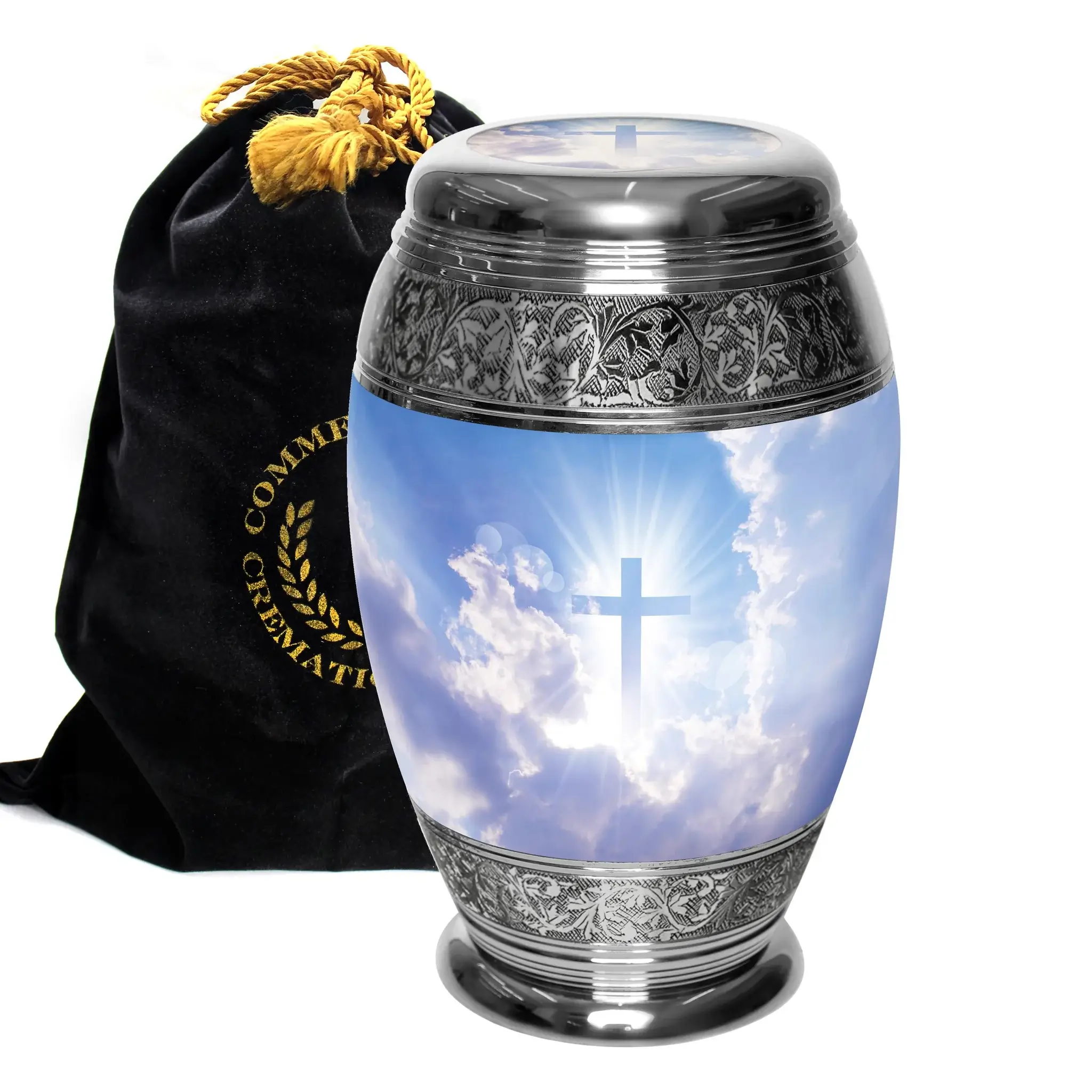 COMMEMORATIVE CREMATION Heavenly Cross Cremation Urns 