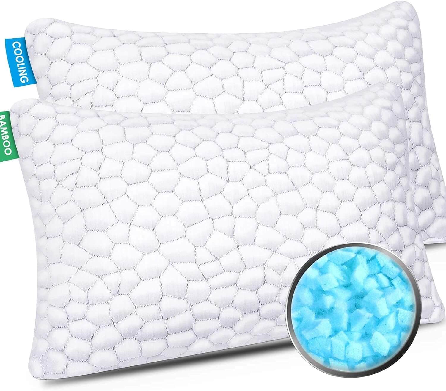 Cooling Bed Pillows BAMBOO Side Sleeper Pillow 